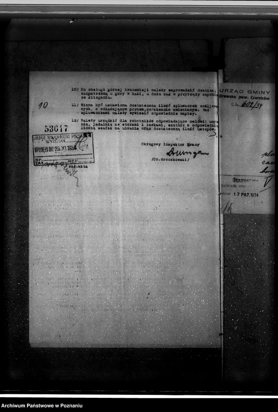 Obraz 14 z jednostki "Zatwierdzenie zakładu przemysłowego /stolarni mechanicznej/ Firma Drawska Lejarnia Żelaza w Drawskim Młynie pow. czarnkowski"