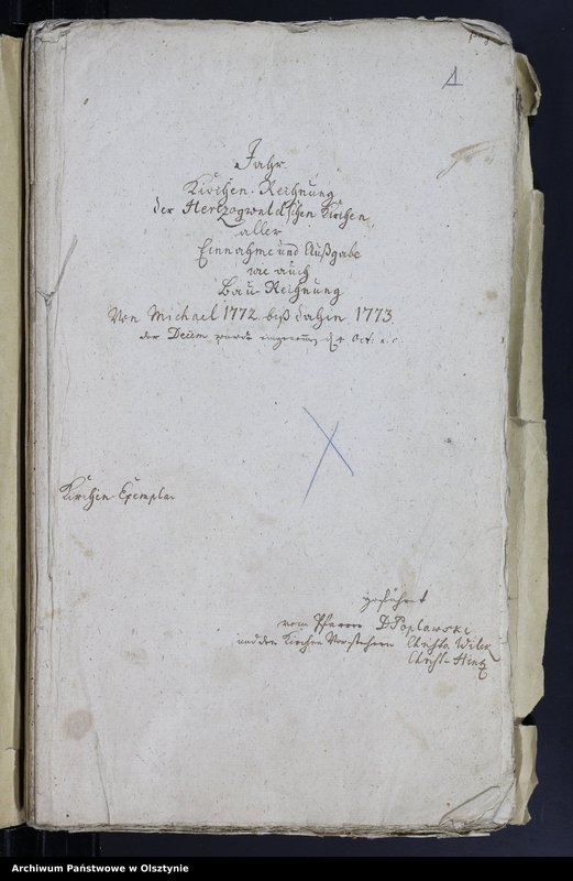 image.from.unit.number "Jahr Kirchen Rechnung der Herzogswaldschen Kirchen aller Einnahme und Ausgabe wie auch Bau-Rechnung"