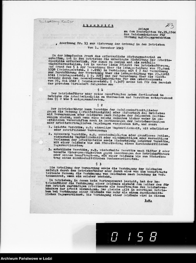 Obraz 7 z jednostki "Abschr.v.Verfg.[odpisy zarządzeń niemieckich z prasy urzędowej]"