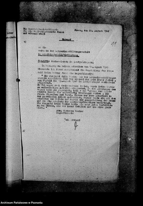 Obraz 15 z jednostki "Einsazt von Schülerinnen in die Landjahrlager"