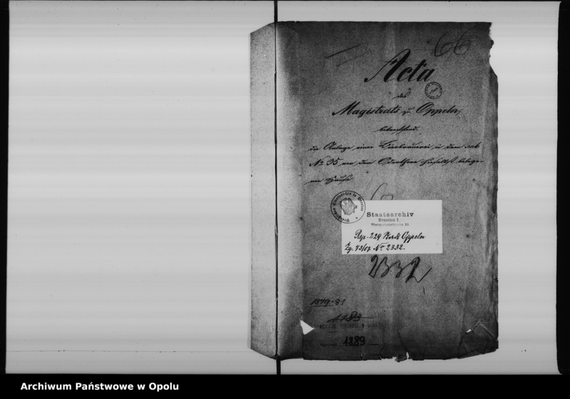 Obraz 4 z jednostki "Acta des Magistrats zu Oppeln betreffend die Anlage einer Bierbrauerei in dem sub No 35 vor dem Oderthore hierselbst belegenen Hause"