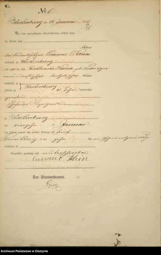 image.from.unit.number "Haupt-Sterbe-Register Nr 1 - 115"