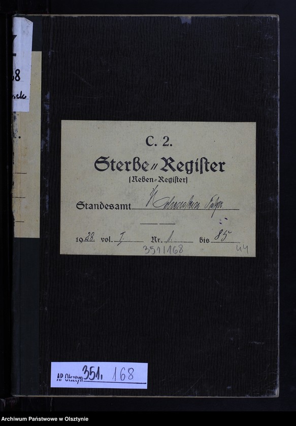 image.from.unit.number "Sterbe-Neben-Register Nr 1 - 85"