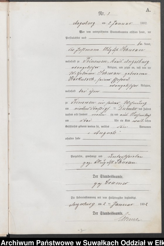 image.from.unit.number "Geburts-Neben-Register des Preussischen Standes-Amtes Angerburg Kreis Angerburg"