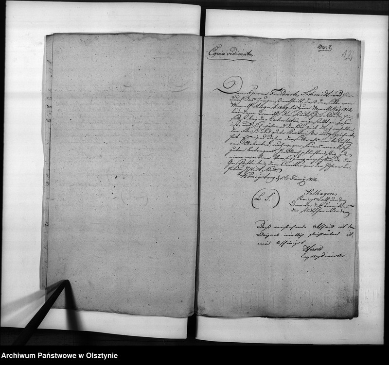 image.from.unit.number "Anstellung des Kanzleigehülfen Schidt [Friedrich]"