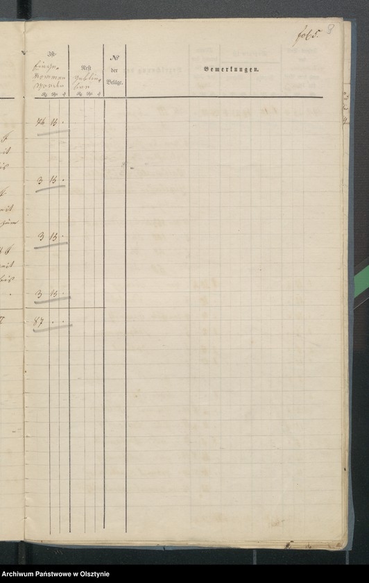 image.from.unit.number "Jahres Rechnung den beiden ewangelischen Kirchen zu Riesenburg"
