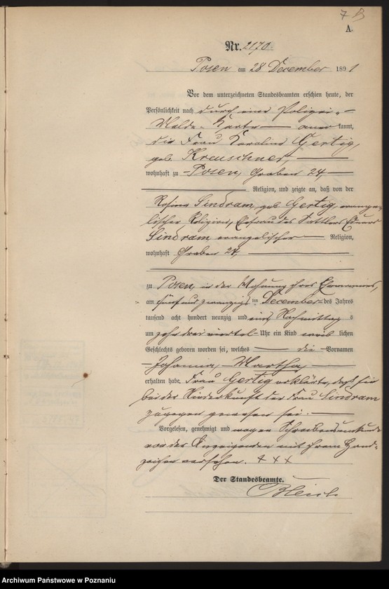 Obraz 10 z jednostki "Księga urodzeń t. VI"