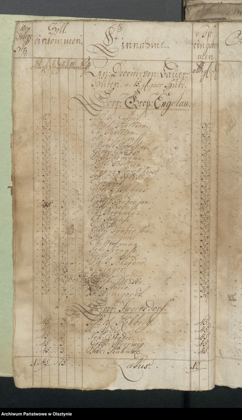 image.from.unit.number "Jahr Kirchen Rechnung der Gross Engelauschen Kirchen aller Einnahme und Ausgabe wie auch Bau-Rechnung"