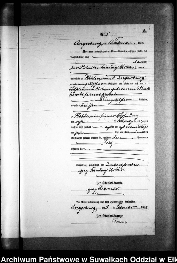 image.from.unit.number "Geburts-Neben-Register des Preussischen Standes-Amtes Kehlen Kreis Angerburg"