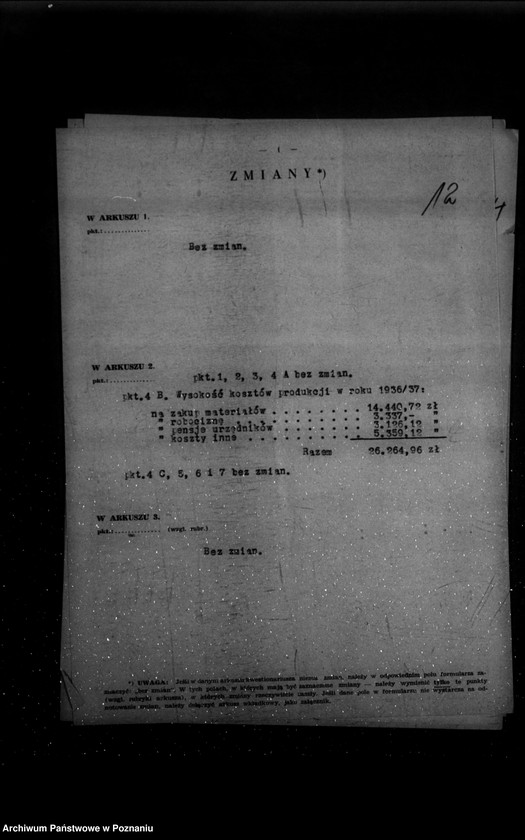 Obraz 16 z jednostki "Kwestionariusz Gazowni Miejskiej w Pobiedziskach powiat poznański"