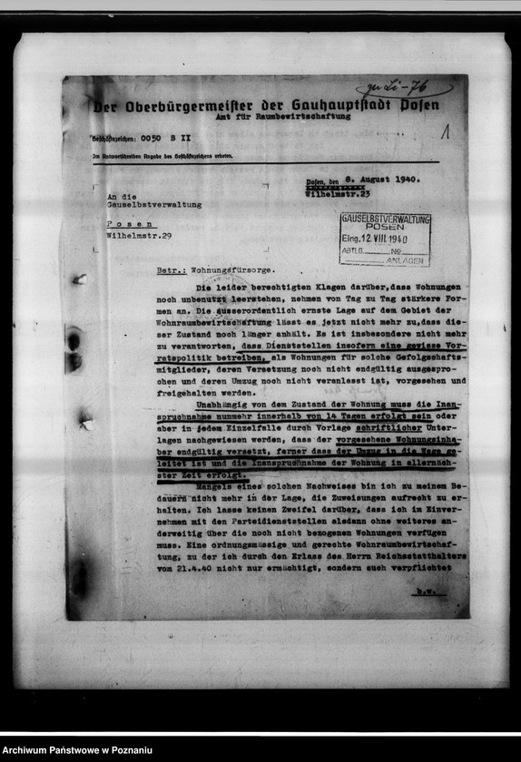 Obraz 5 z jednostki "Wohnungsfürsorge und Büroraumbeschaffung."