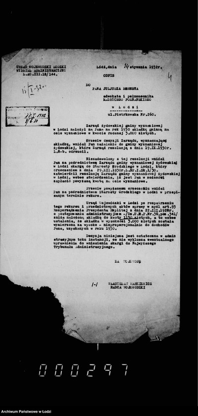 Obraz 8 z jednostki "[Składki na rzecz gminy]"