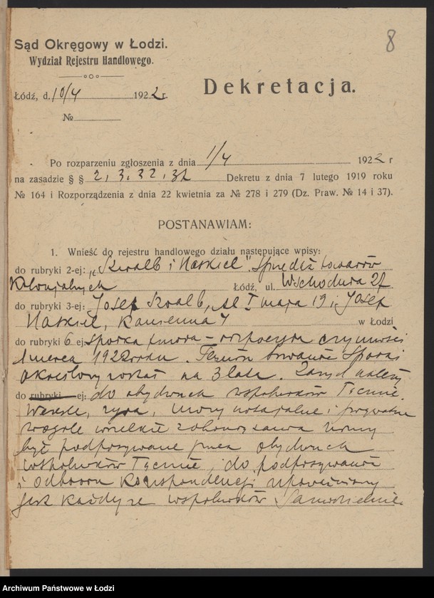 image.from.unit.number "Szwalb i Chaskiel- sprzedaż towarów kolonialnych"