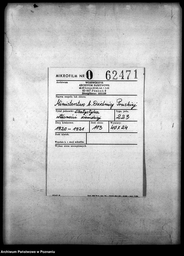 Obraz 2 z jednostki "Statystyka własności ziemskiej"