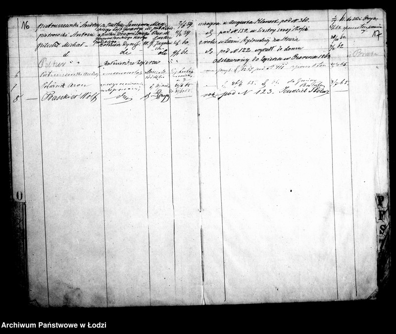 Obraz 13 z jednostki "Kontrolla niższego stopnia wojskowych za czasowymi świadectwami w mieście Łodzi przebywających w roku 1859 założona"