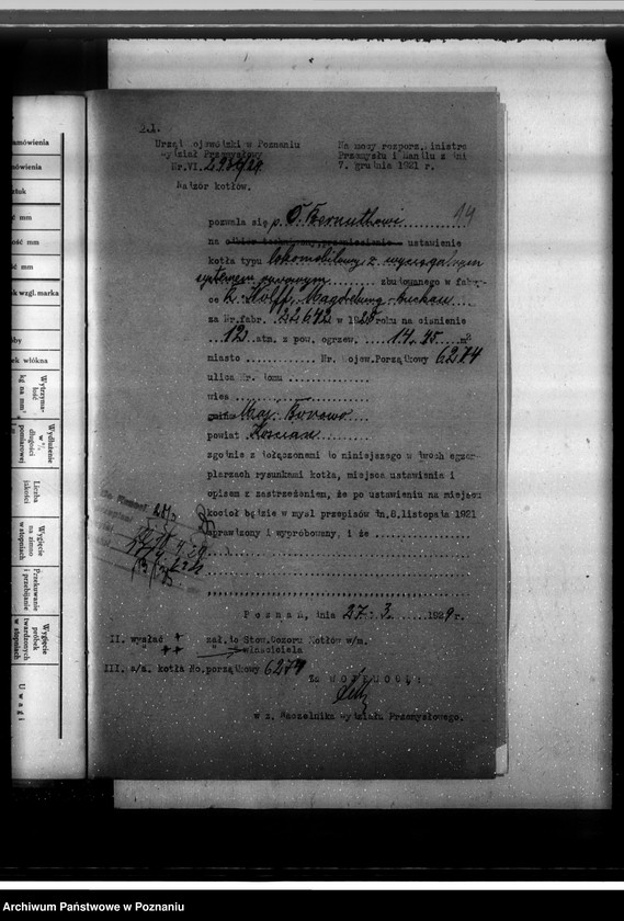 Obraz 18 z jednostki "Fabryka cykorii w Borowie pow. kościański własność O. Bernutha nr woj. kotła 6294"