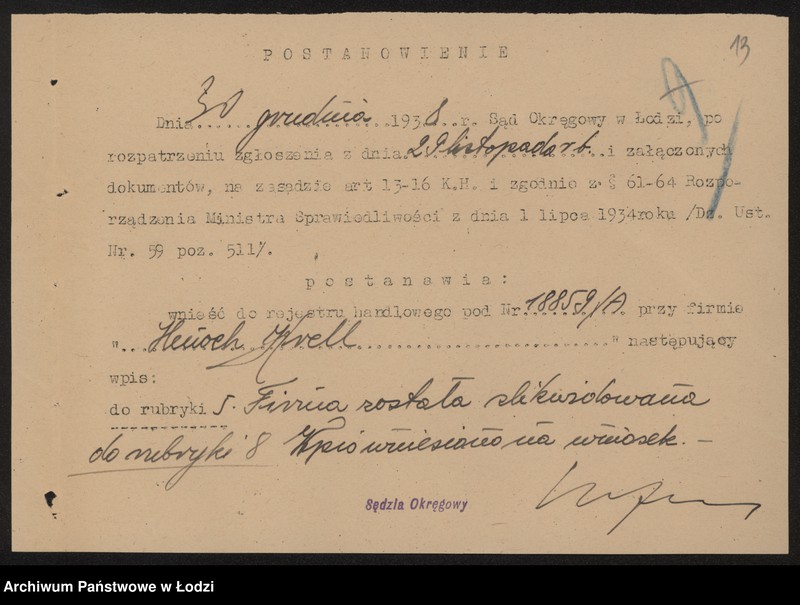 Obraz 15 z jednostki "Henoch Krell – sprzedaż żelaza"