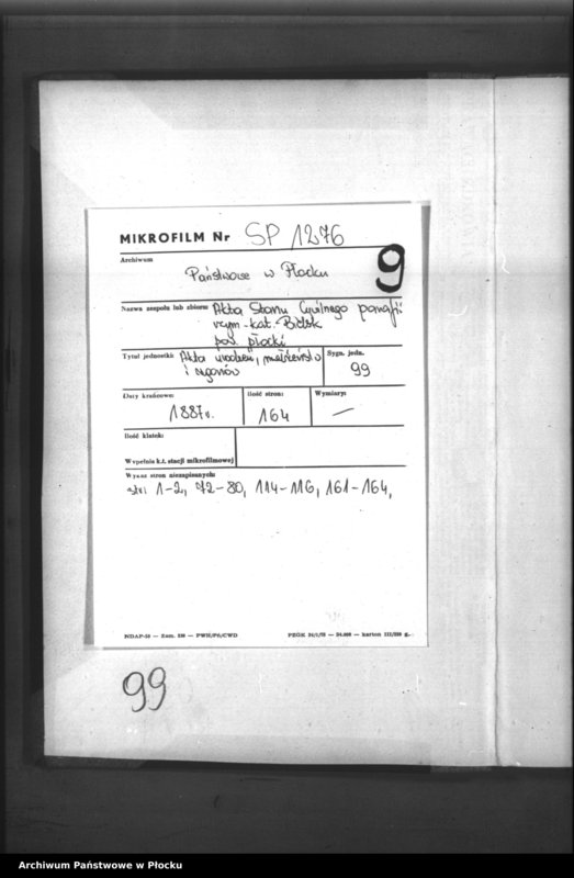 Obraz z jednostki "Akta urodzeń, małżeństw i zgonów"