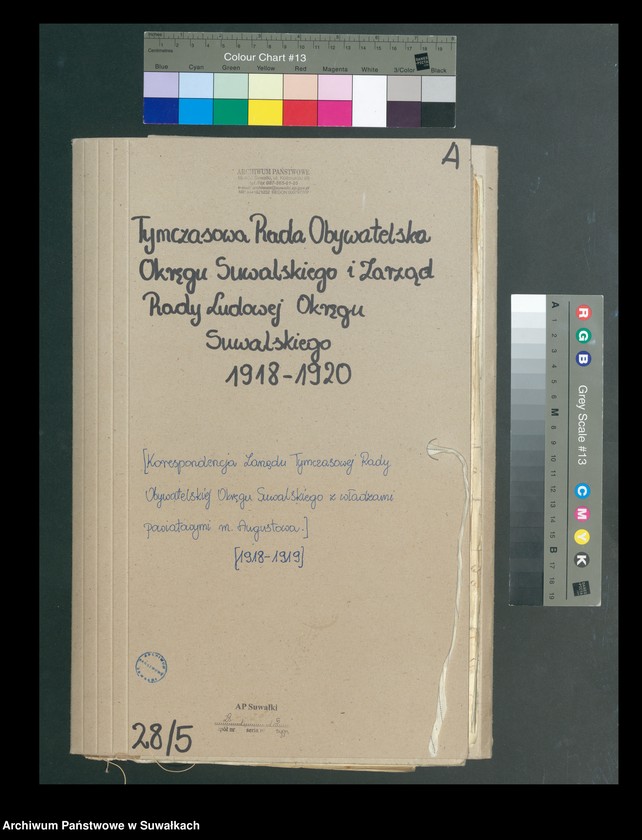 image.from.unit.number "[Korspondencja Zarządu Tymczasowej Rady Obywatelskiej Okręgu Suwalskiego z władzami miasta Augustowa]"