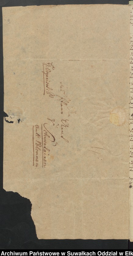 image.from.unit.number "Tabellarichen Nachrichten über den Zustand des Kirchspiels Schwentainen Dom. Amt Polomen in der Lyckschen Inspection"