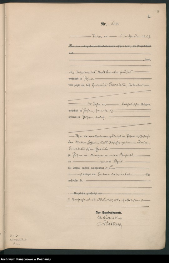 Obraz 11 z jednostki "Księga miejscowa zgonów tom II [Rejestr główny zgonów]"