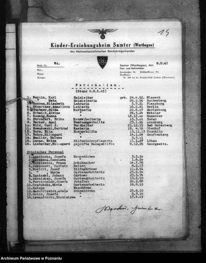 Obraz 20 z jednostki "Lehrkräfte und Erzieher an den Heimoberschulen"