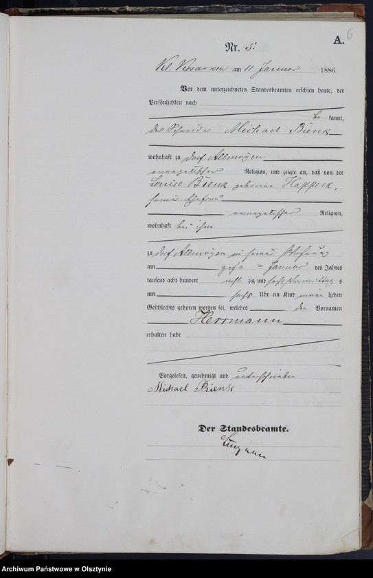 image.from.unit.number "Geburts-Haupt-Register Nr 1 - 65"