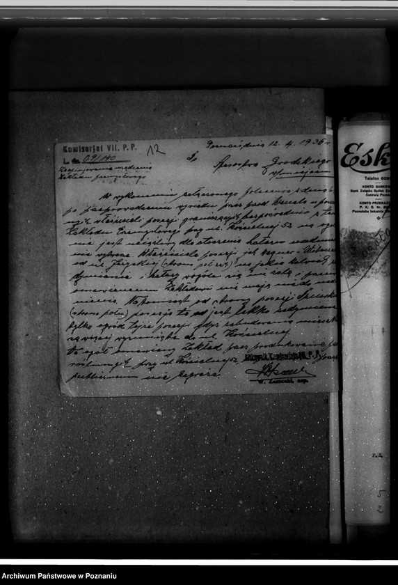 image.from.unit.number "Zatwierdzenie zakładu przemysłowego fabryki przetworów roślinnych Ignacy Pazoła w Poznaniu ul. Kościelna 52"