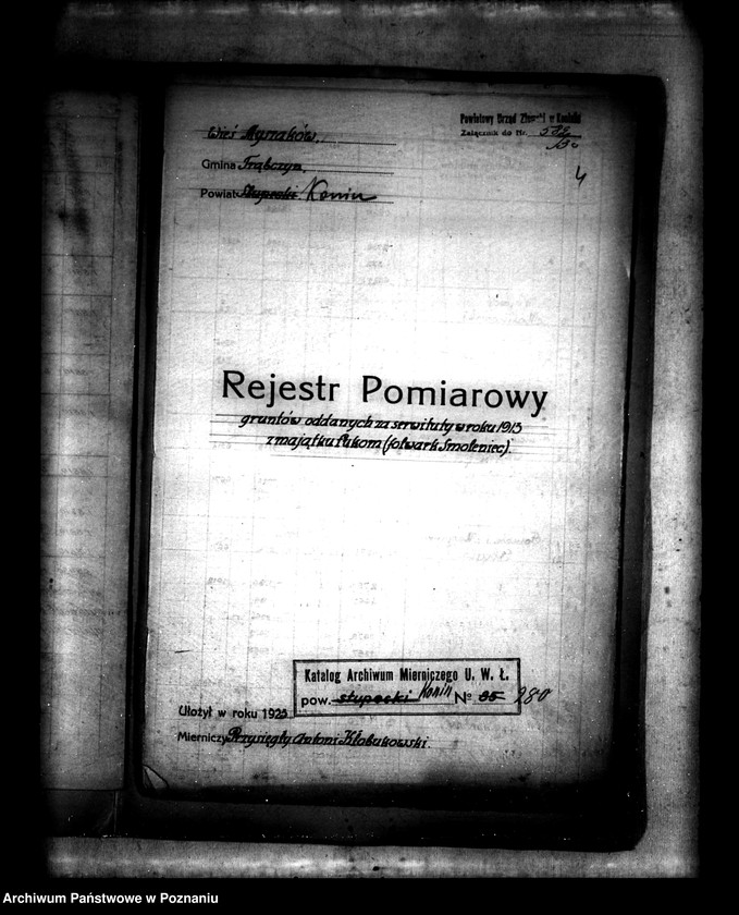 Obraz 8 z jednostki "Rejestry pomiarowe gruntów wydzielonych z majątku Łukom i oddanych w zamian za serwituty na własność wsi Myszakówek powiatu konińskiego"