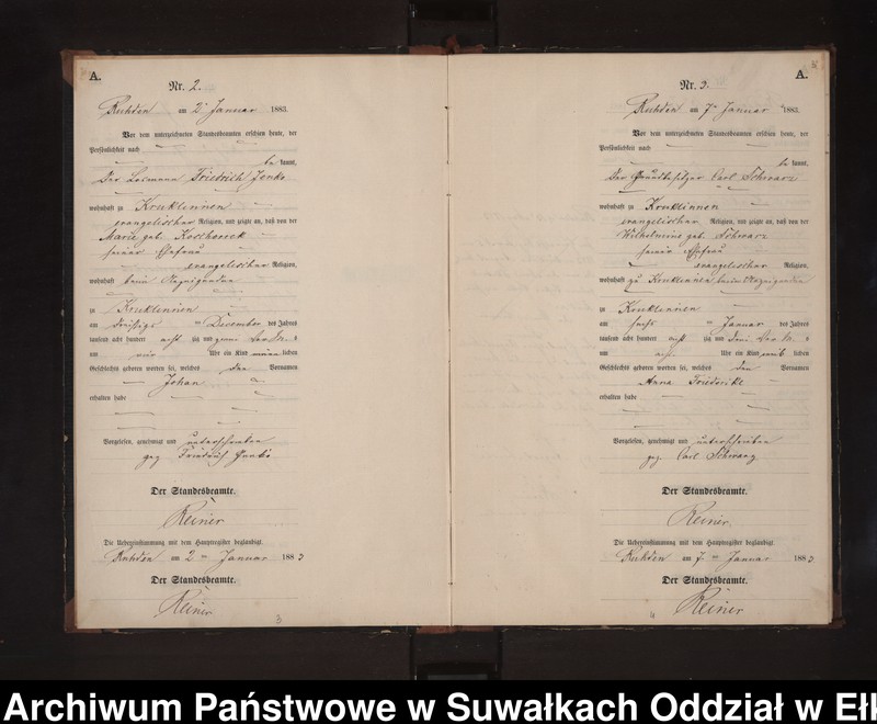 image.from.unit.number "Geburts-Neben-Register des Preussischen Standes-Amtes Stasswinnen Kreis Loetzen"