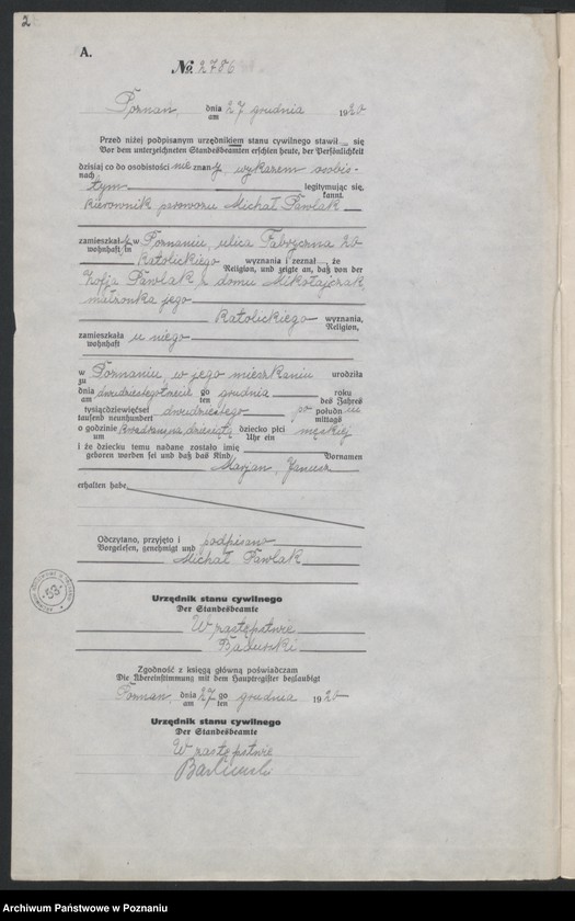 Obraz 4 z jednostki "Księga urodzeń odpis tom VIII [Rejestr poboczny urodzeń]"