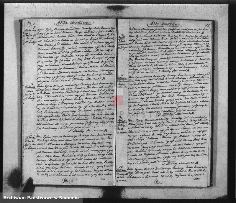 image.from.unit.number "Akta Stanu Cywilnego Parafii Zakrzów Urodzeń, Małżeństw, Zejścia na Rok 1824"