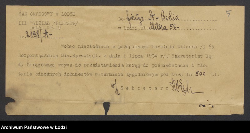 Obraz 7 z jednostki "Abram Idel Berlin- fabrykacja towarów wełnianych i bawełnianych"