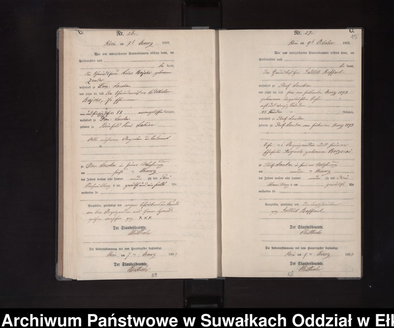 image.from.unit.number "Sterbe-Neben-Register des Königlichen Preussischen Standes-Amtes Orlen Kreis Loetzen"