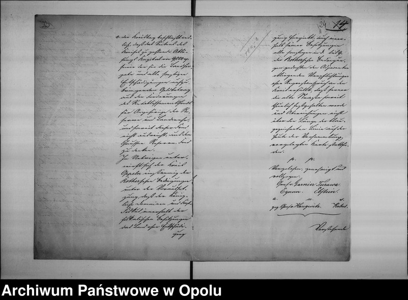 Obraz 18 z jednostki "Acta des Magistrats zu Oppeln betreffend die Ablösung der Mauthe auf der Falkenberg-Krappitzerstrassa resp. Bau 1 Staats-chausse v[on] Oppeln über Proskau [Prószków] nach dem Neustädter Kreise"