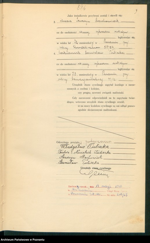 Obraz 11 z jednostki "Księga miejscowa małżeństw tom IV [Rejestr główny małżeństw]"