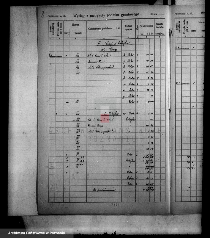 Obraz 12 z jednostki "Operat wyłączeń w myśl art.4 i 5 ustawy o reformie rolnej majątku Falmierowo powiatu wyrzyskiego mikrofilm"