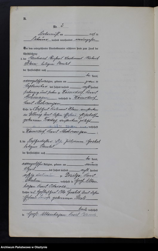 image.from.unit.number "Heirats-Neben-Register Nr 1 - 11 T. I"