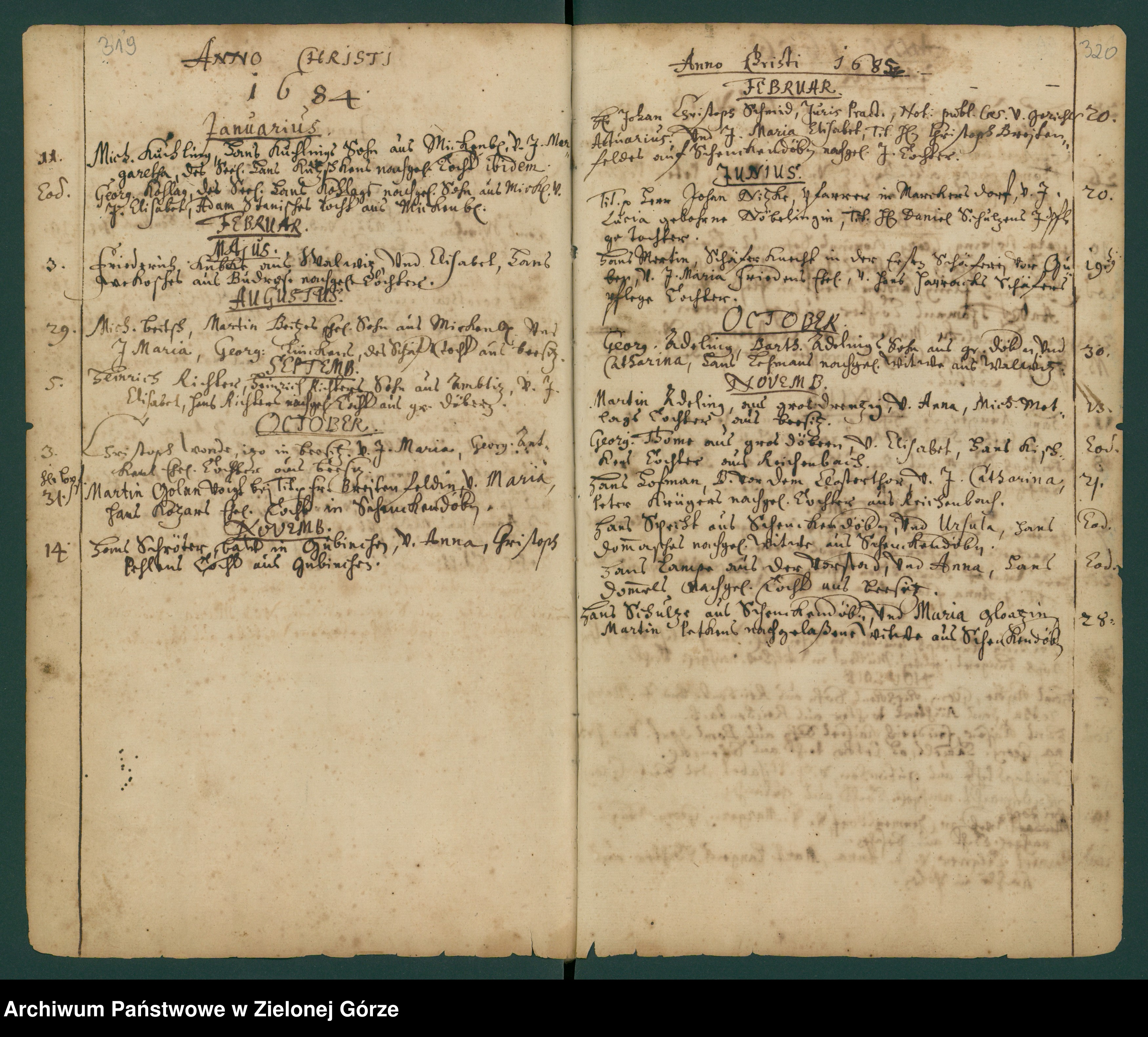 Skan z jednostki: Geburts und Tauf Reg[ister] Klosterkirche zu Guben