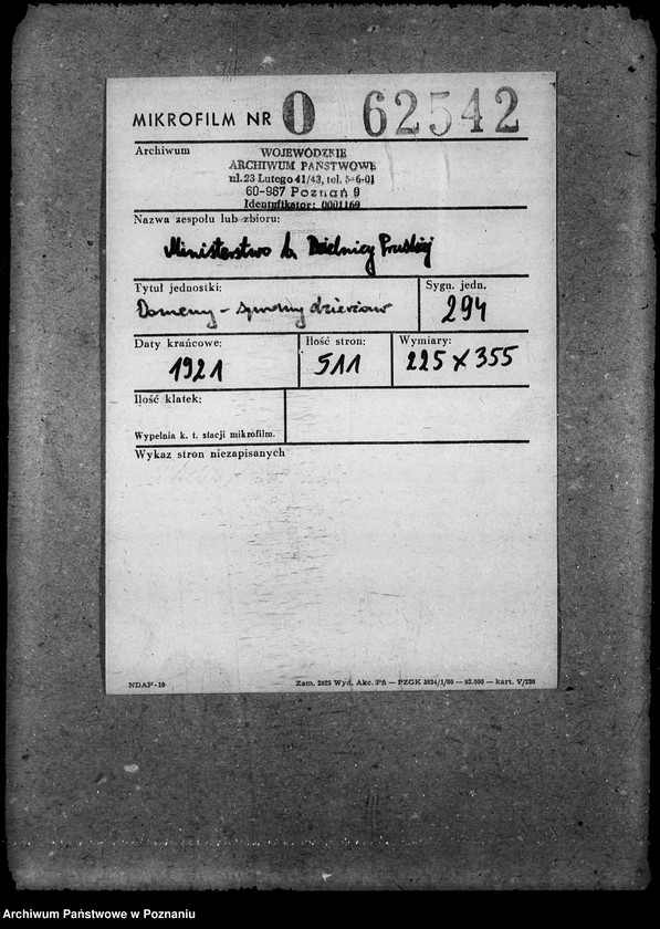 Obraz 2 z jednostki "Domeny - sprawy dzierżaw"