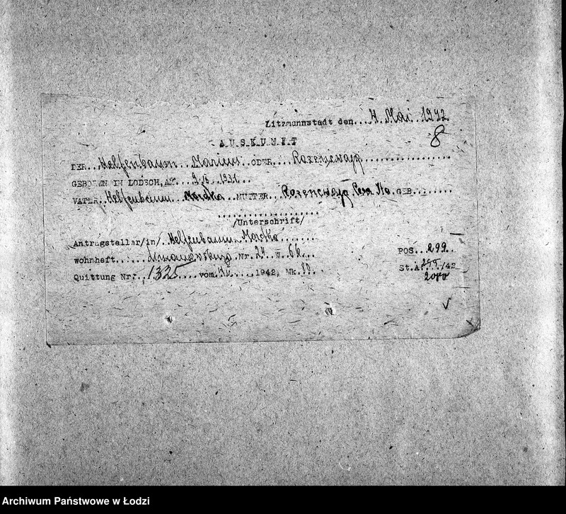 Obraz 11 z jednostki "[Wyciągi z rejestrów urodzin, ślubów i inne]"