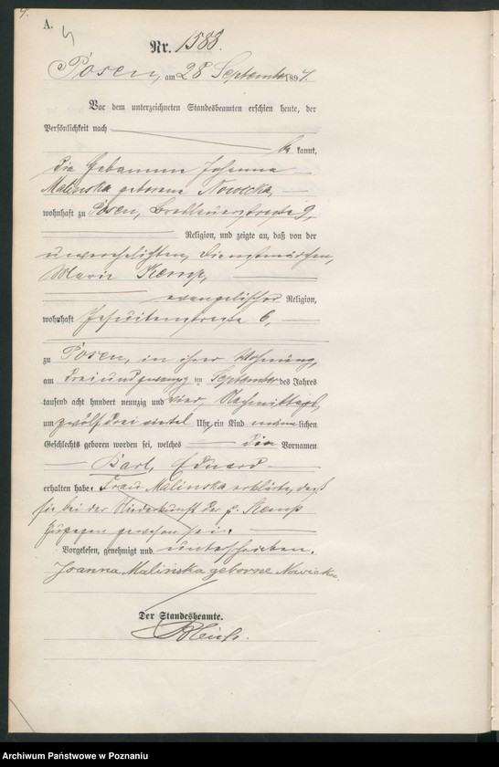 Obraz 7 z jednostki "Księga urodzeń t. V"