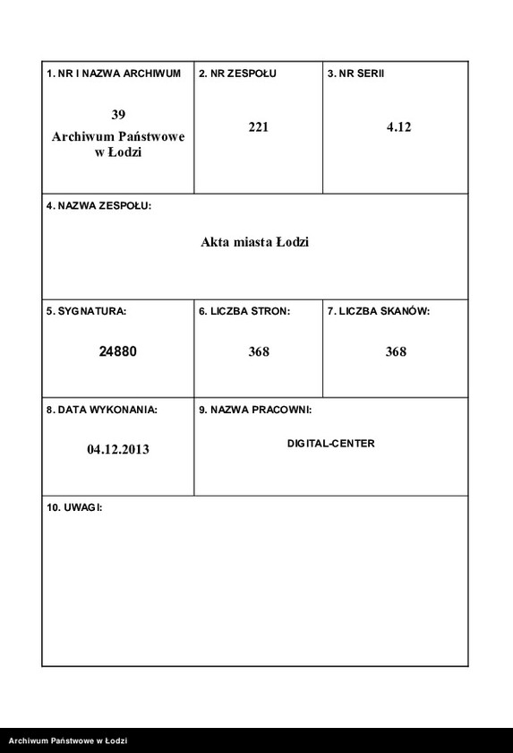 Obraz 1 z jednostki "[Spis ludności Łodzi] Michalak"