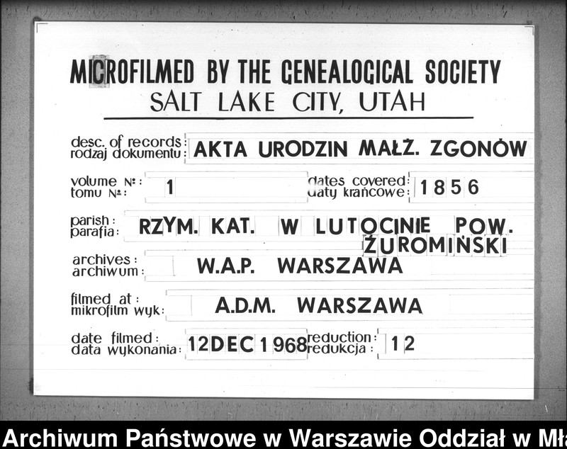image.from.team "Akta stanu cywilnego Parafii Rzymskokatolickiej w Lutocinie"