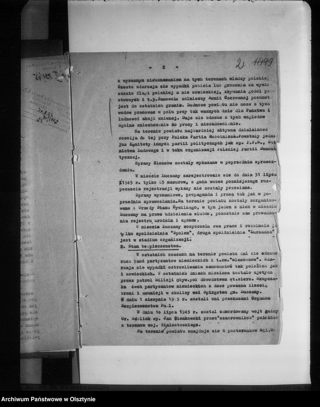 Obraz 6 z jednostki "Sprawozdania miesięczne Starostwa pow. Giżycko"