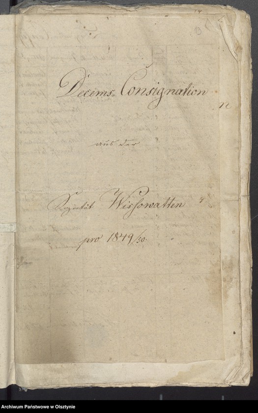 image.from.unit.number "Decems Consignation des Kirchspiels Milken"