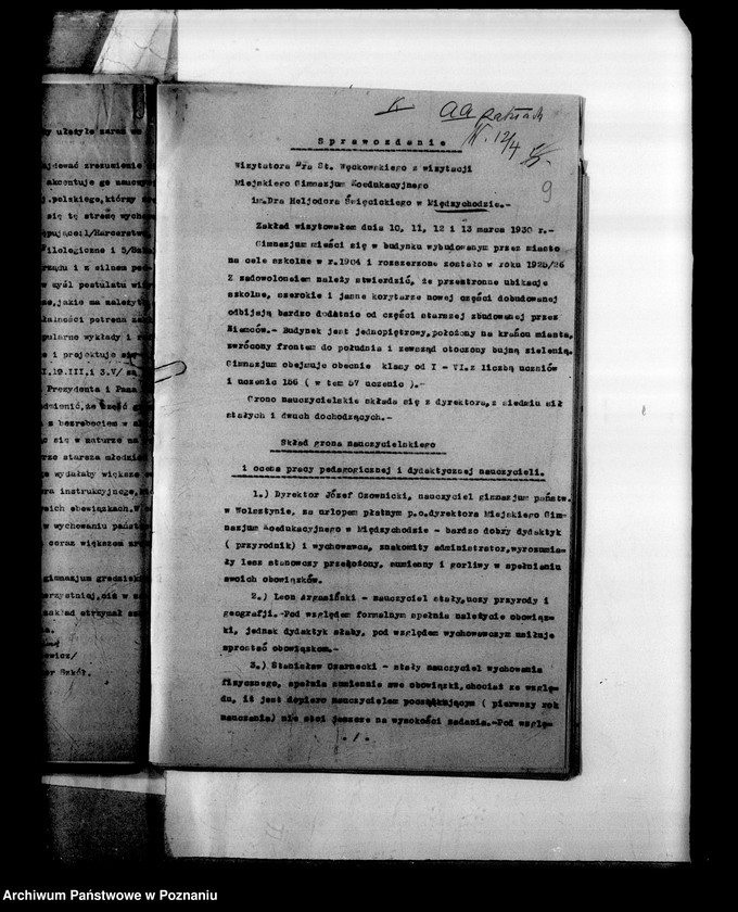 Obraz 12 z jednostki "Prywatne Miejskie Gimnazjum Koedukacyjne- Międzychód- [sprawozdania z wizytacji]"