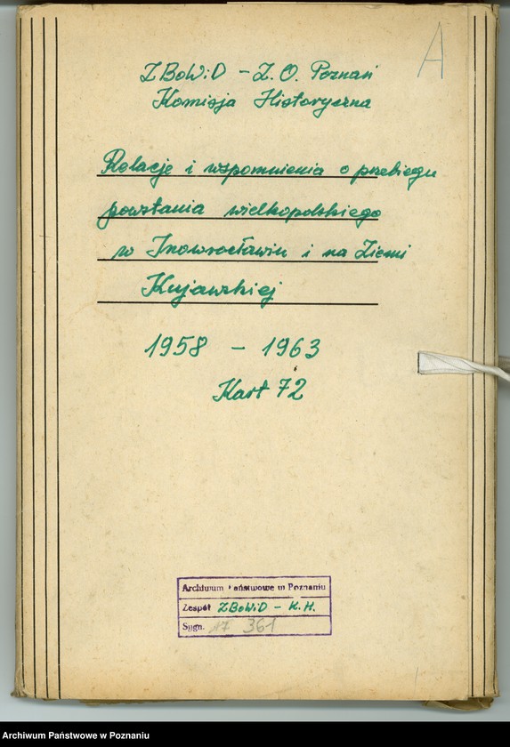 Obraz 7 z jednostki "Relacje i wspomnienia dotyczące powstania wielkopolskiego: 1. Inowrocław i Ziemia Kujawska."