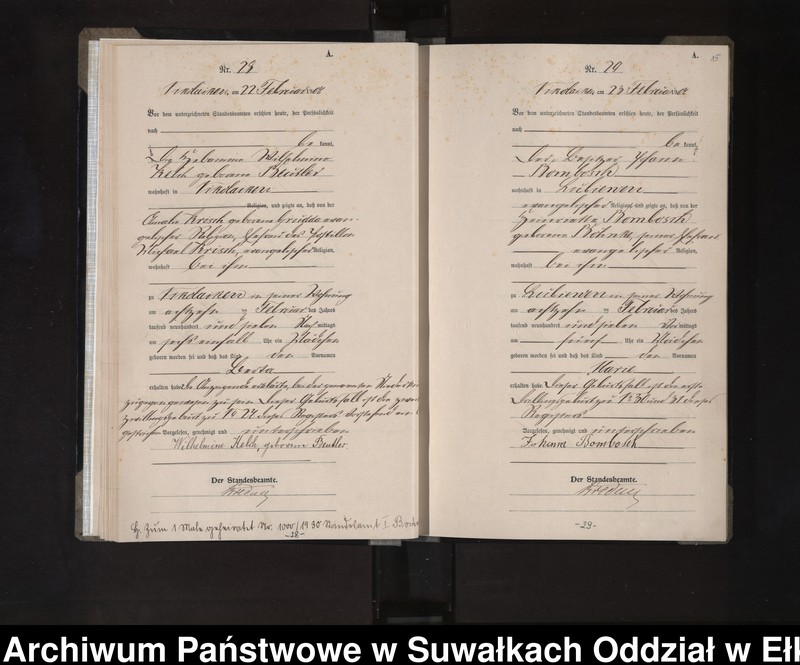 image.from.unit.number "Geburts-Haupt-Register des Königlichen Preussischen Standes-Amtes Nikolaiken Kreis Sensburg"