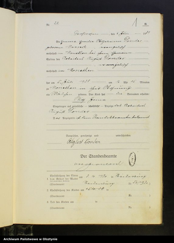 image.from.unit.number "Geburtenbuch Nr 22 - 35,1 - 44,1 - 38 i 1 - 33"